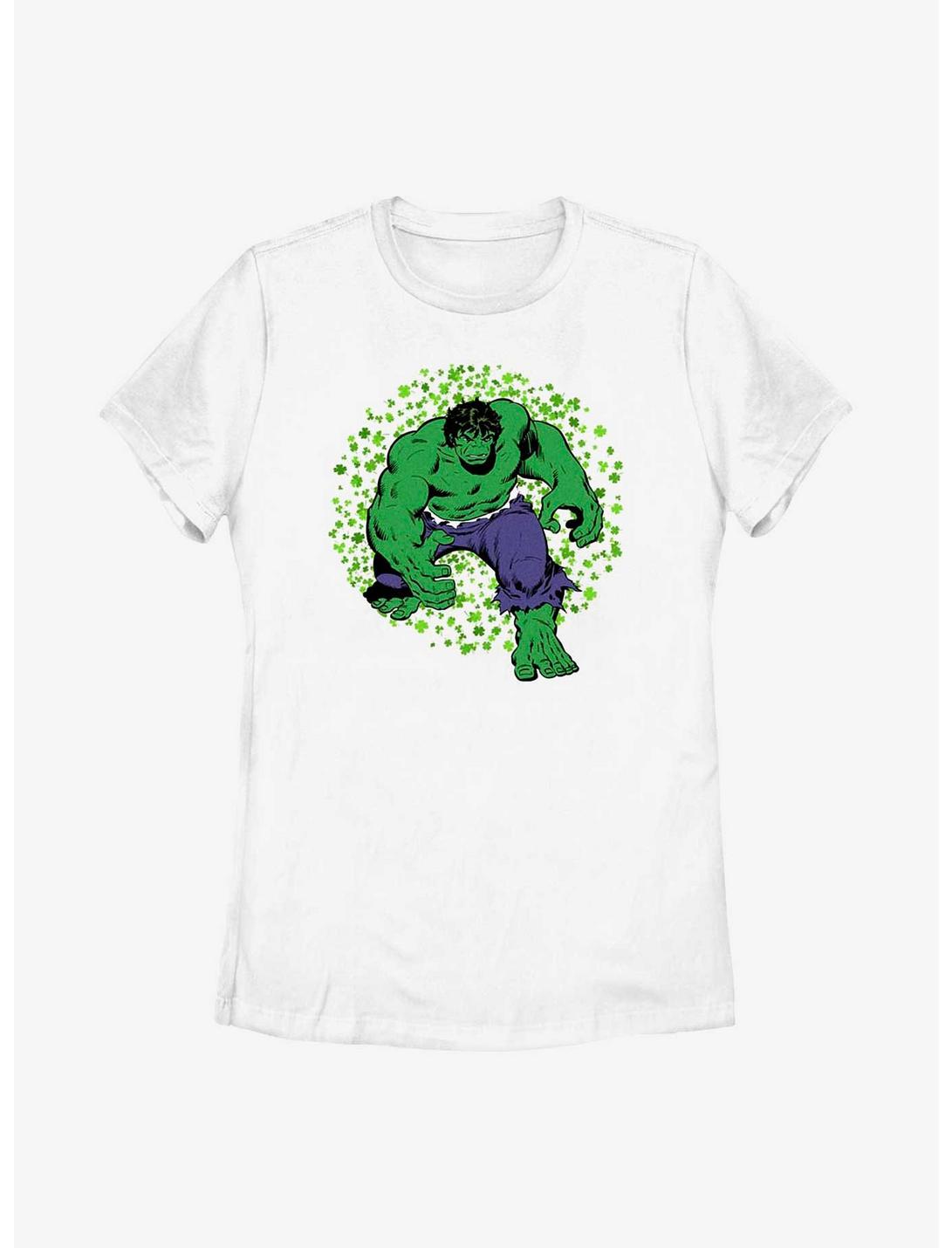 Marvel Shamrock Hulk Womens T-Shirt, WHITE, hi-res