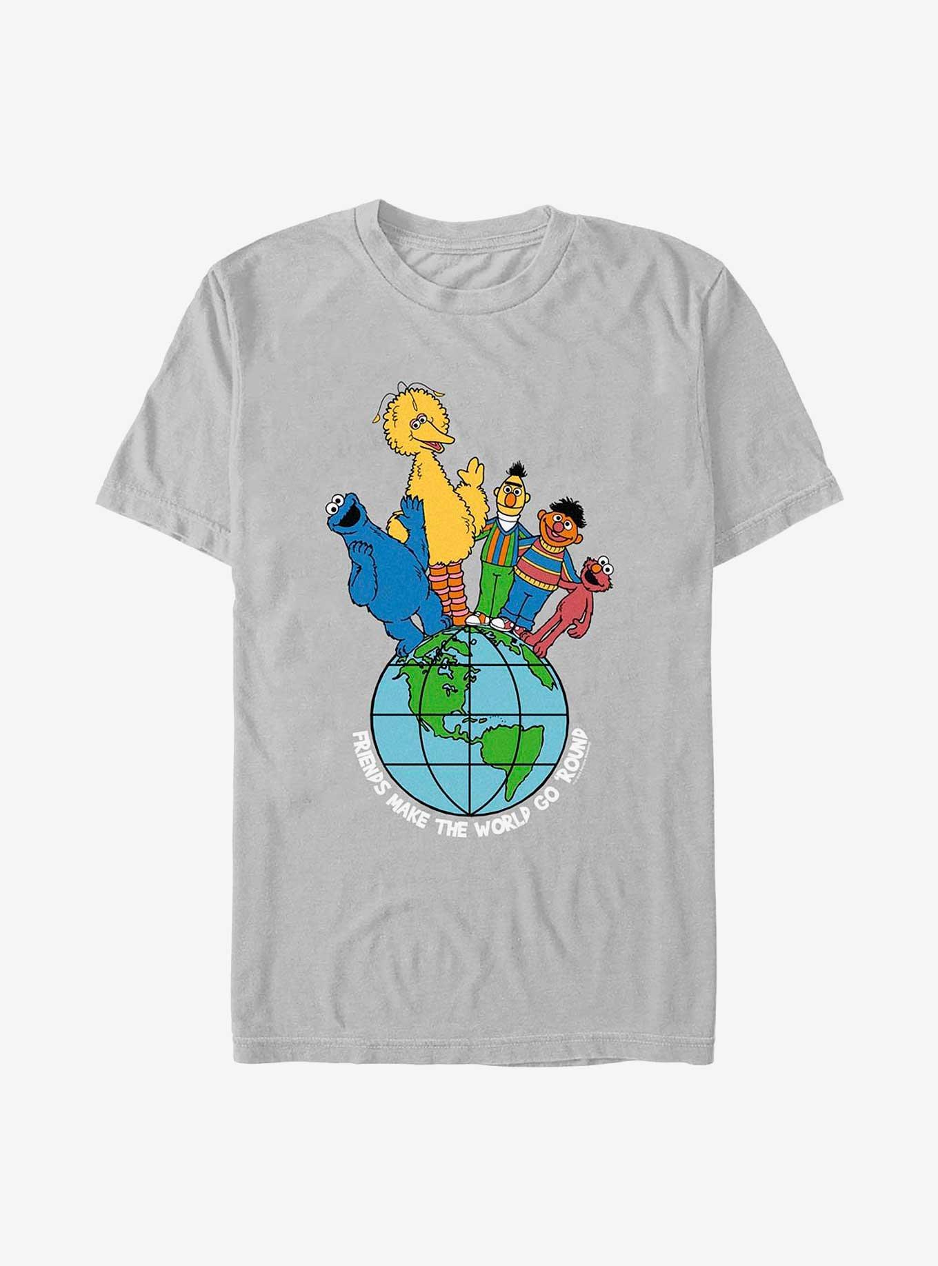 Sesame Street Friends Make The World T-Shirt, SILVER, hi-res