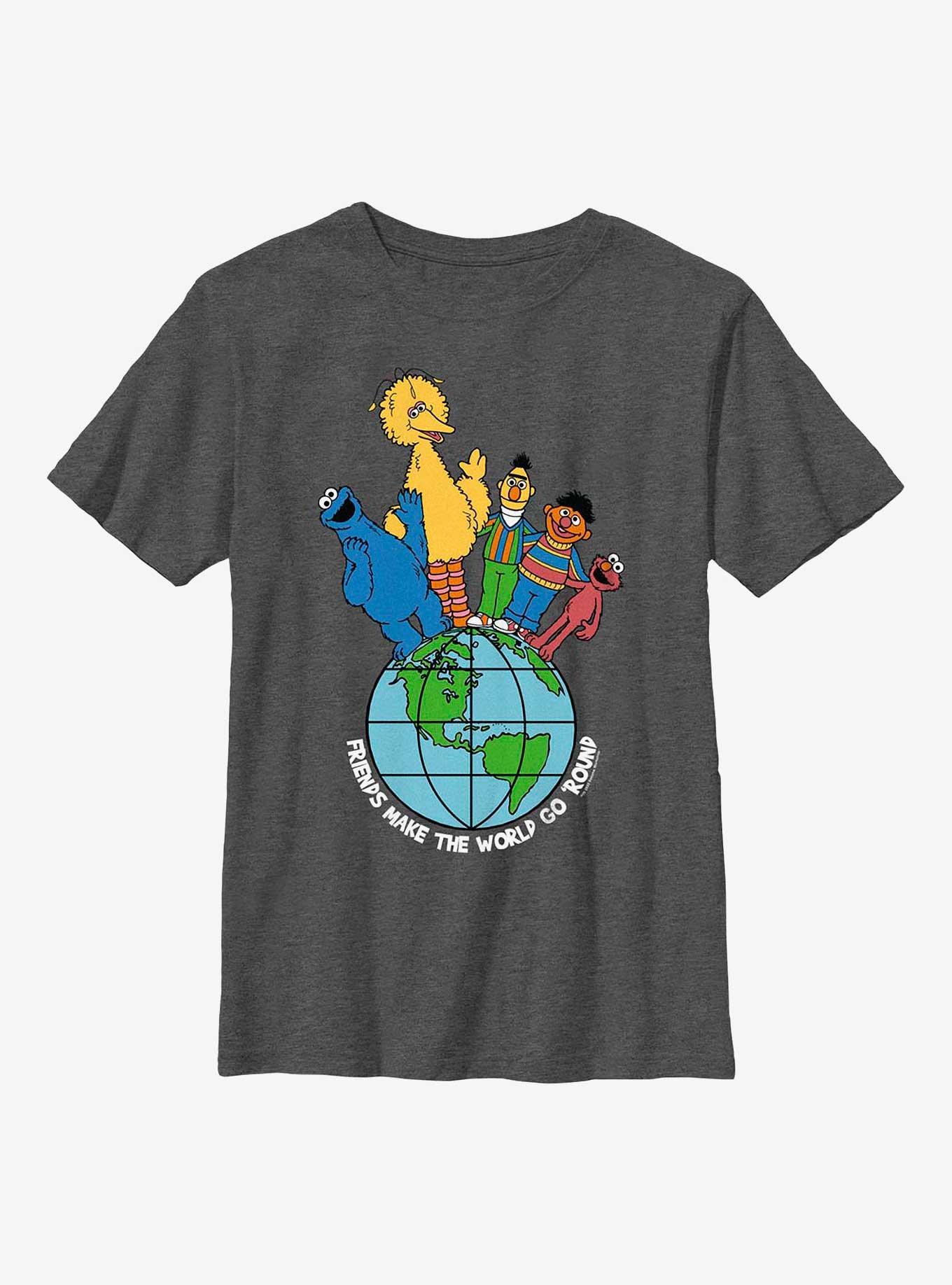 Sesame Street Friends Make The World Youth T-Shirt, , hi-res