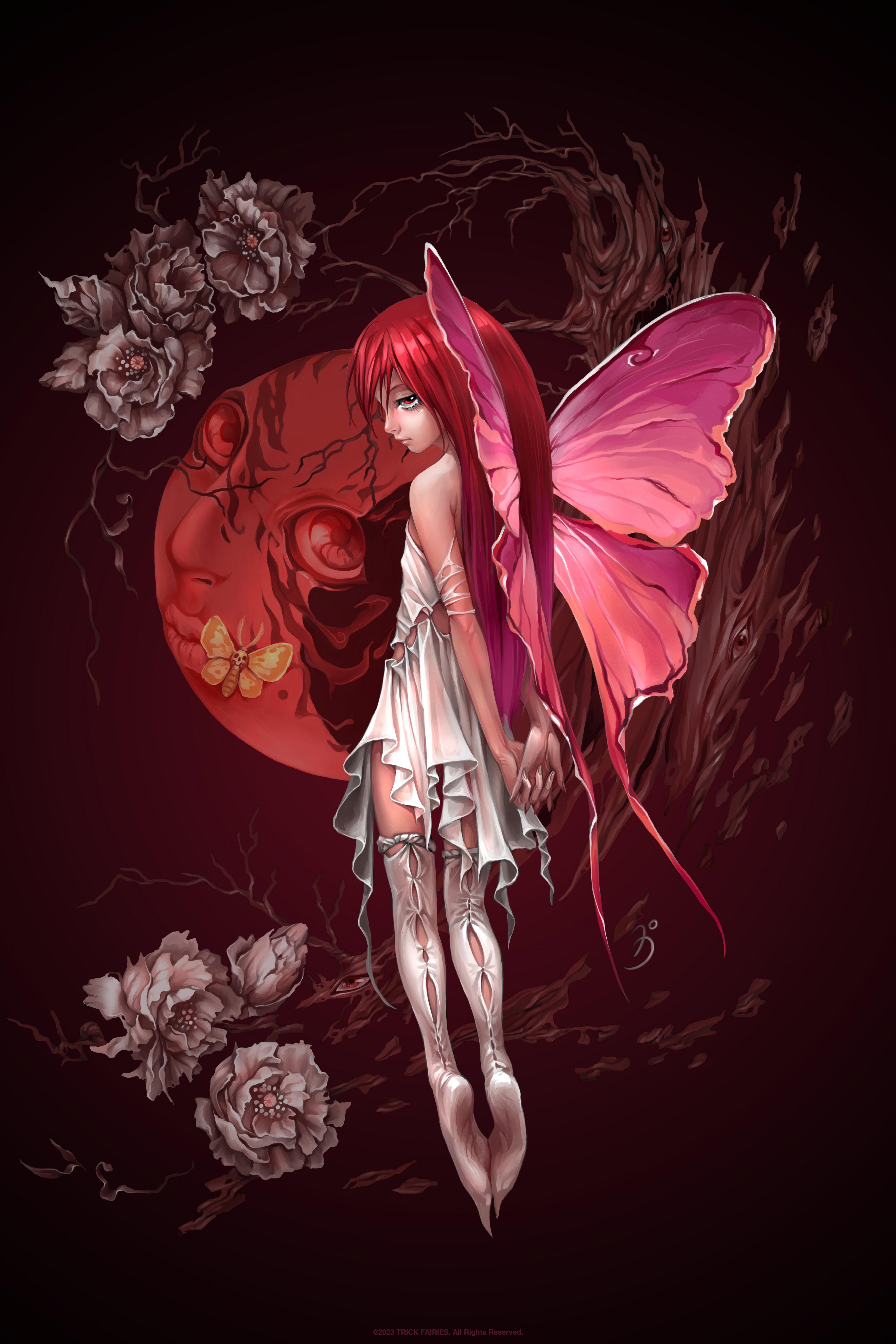 Fairies by Trick Red Fairy Poster, WHITE, hi-res