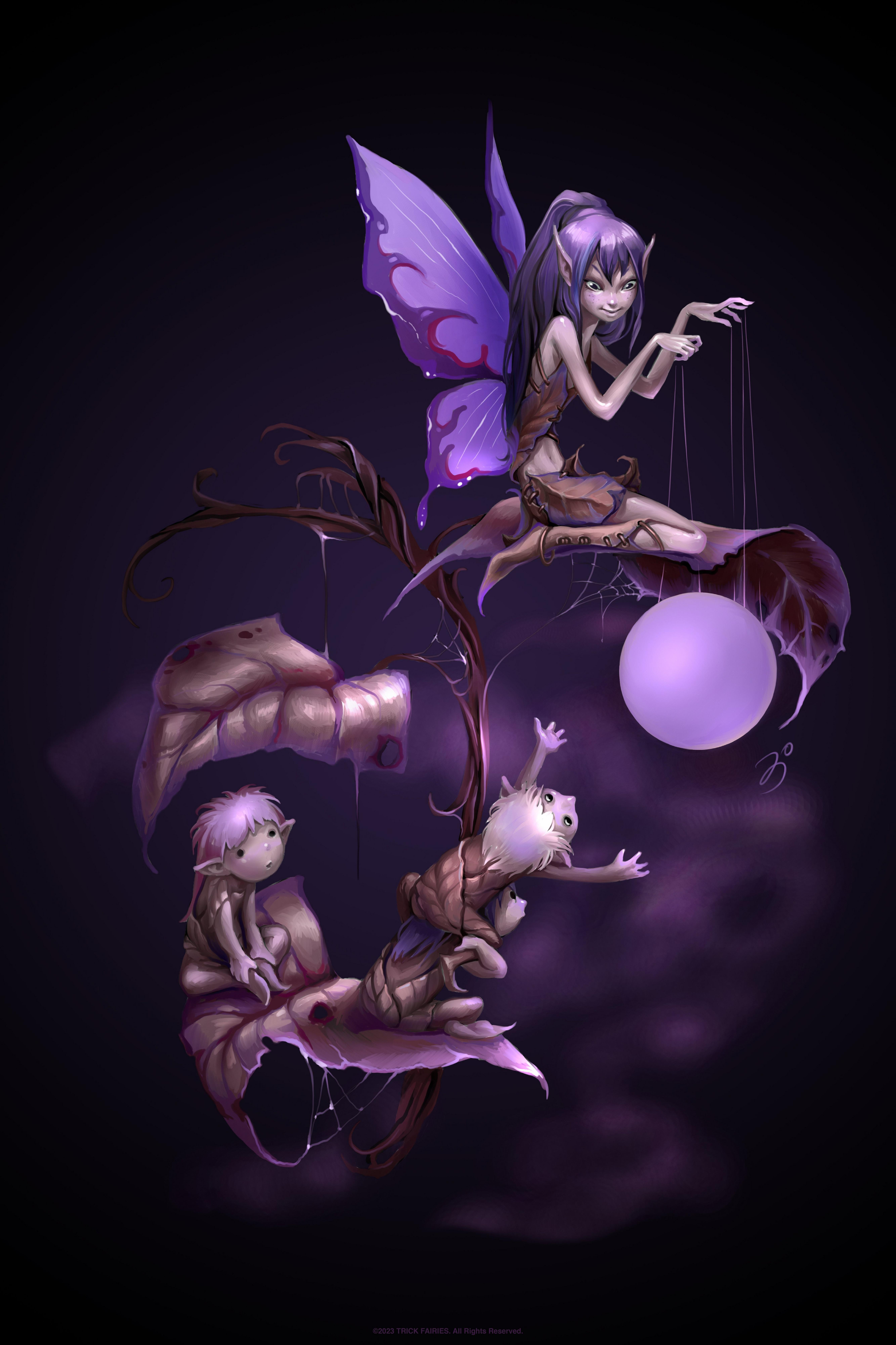 Fairies by Trick Spider Fairy Poster, WHITE, hi-res