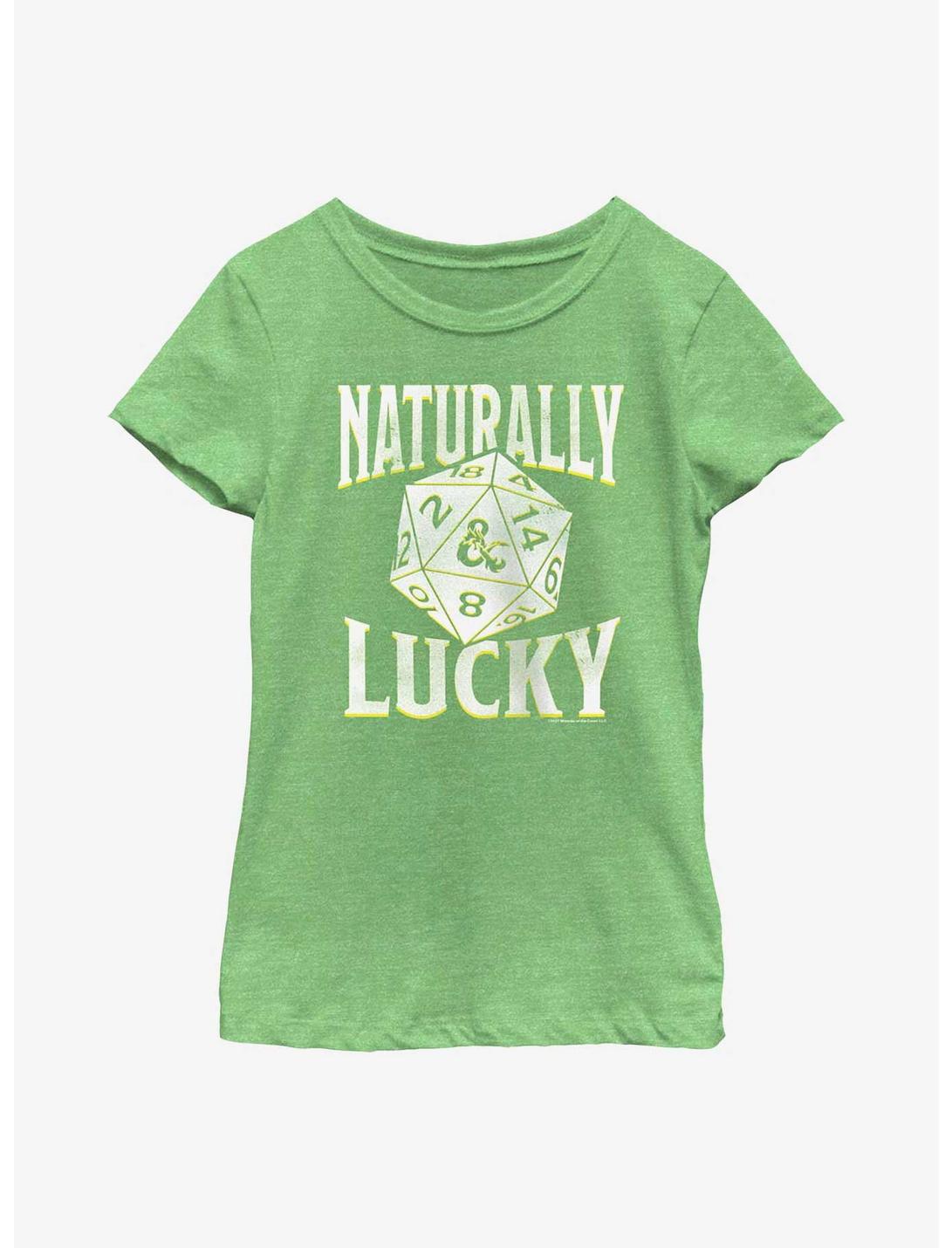Dungeons & Dragons Naturally Lucky Youth Girls T-Shirt, GRN APPLE, hi-res