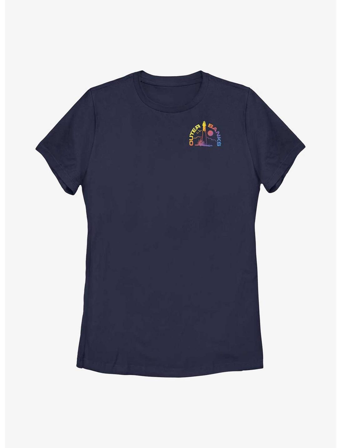 Outer Banks Gradient Logo Womens T-Shirt, NAVY, hi-res