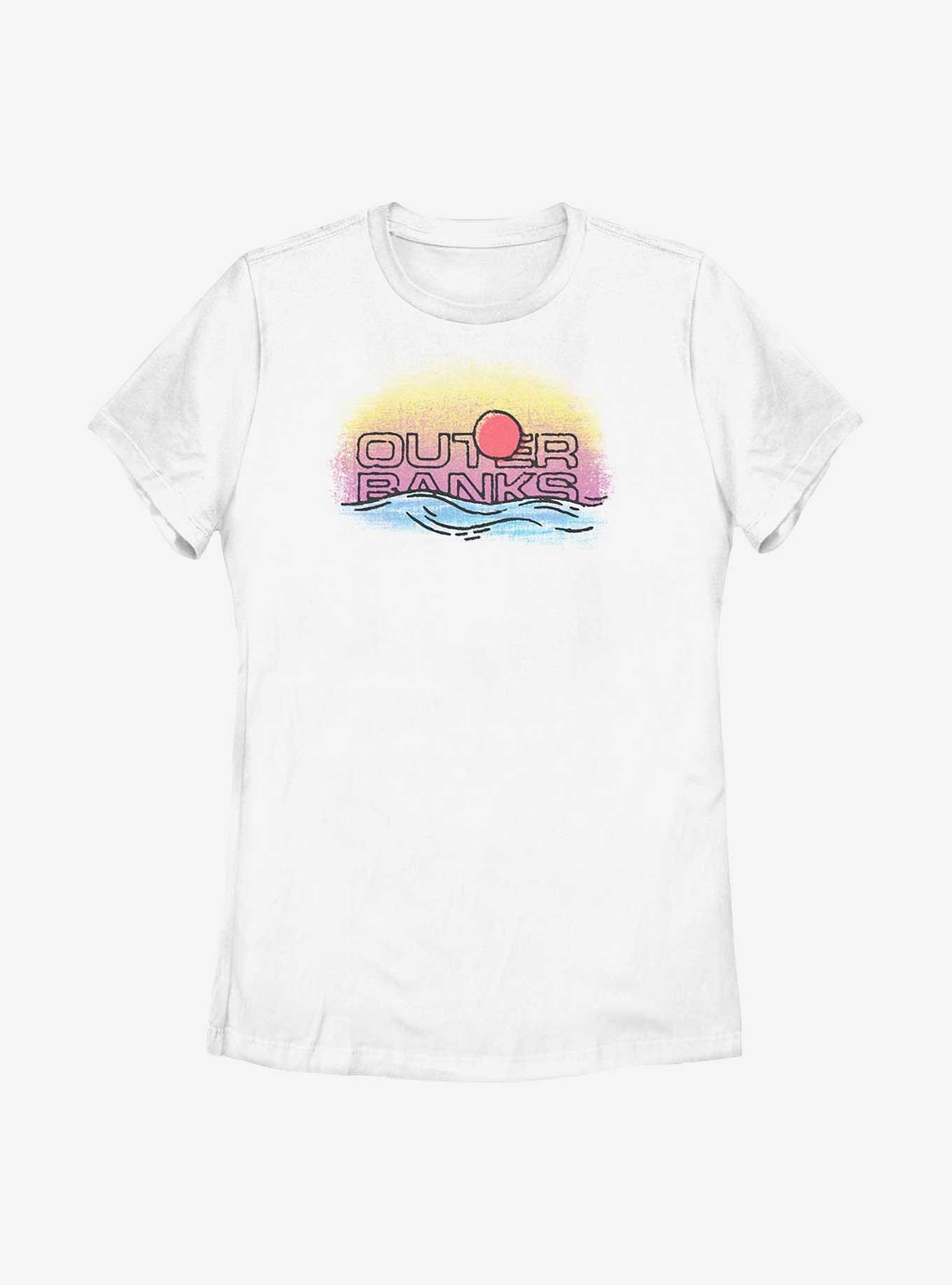 Outer Banks Sunset Womens T-Shirt, WHITE, hi-res