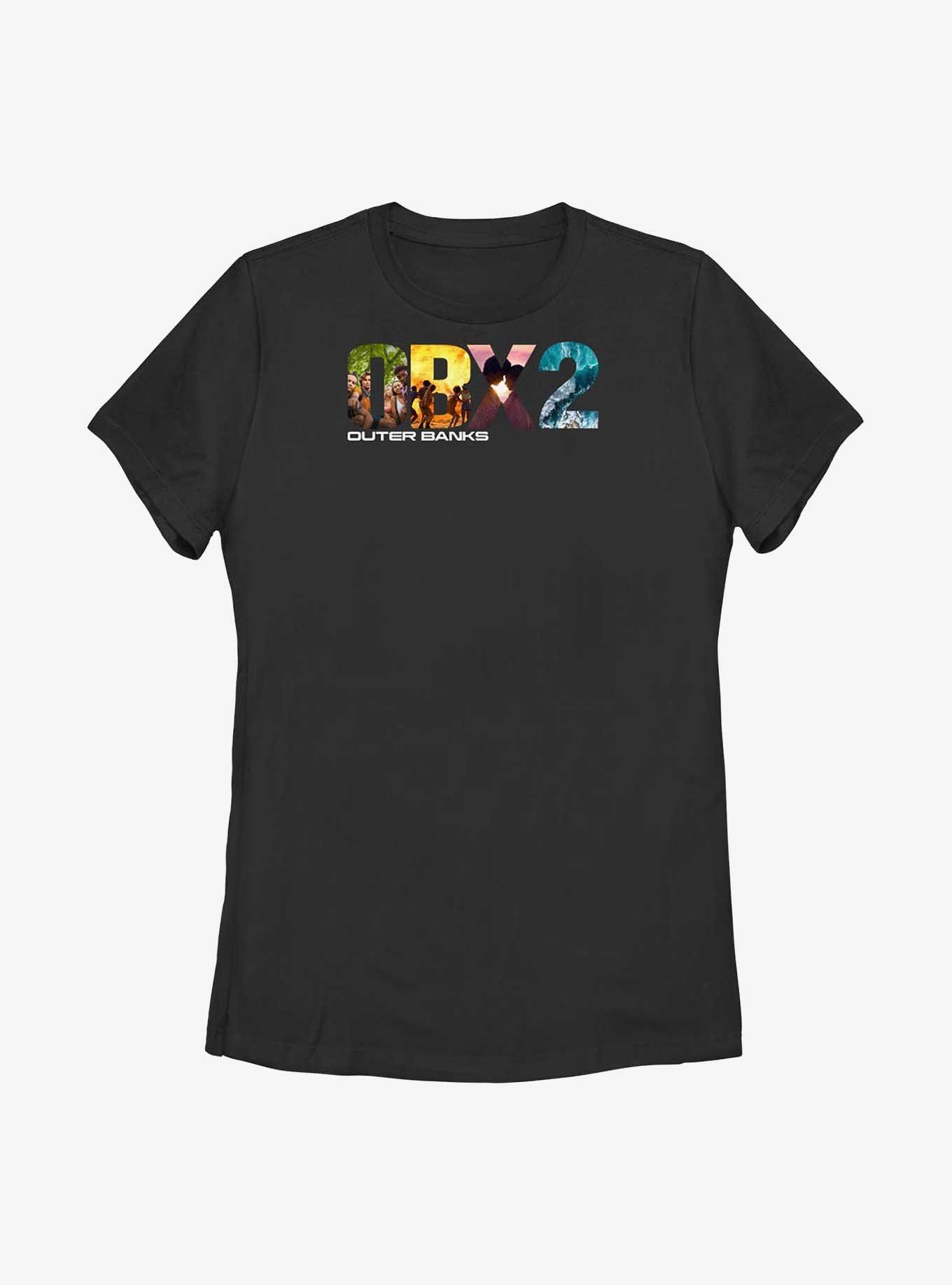 Outer Banks OBX2 Logo Womens T-Shirt, BLACK, hi-res