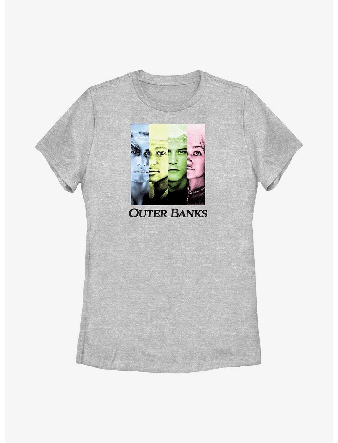 Outer Banks Color Block Panels Womens T-Shirt, ATH HTR, hi-res