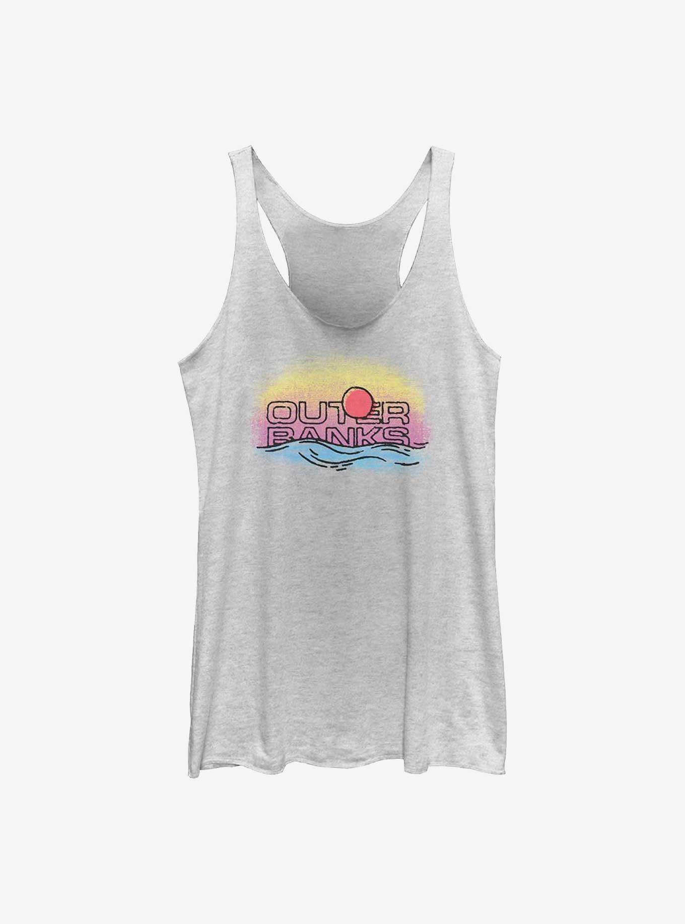 Outer Banks Sunset Womens Tank Top, WHITE HTR, hi-res