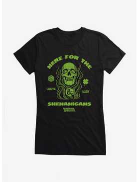 Dungeons & Dragons Here For The Shenanigans Skull Girls T-Shirt, , hi-res