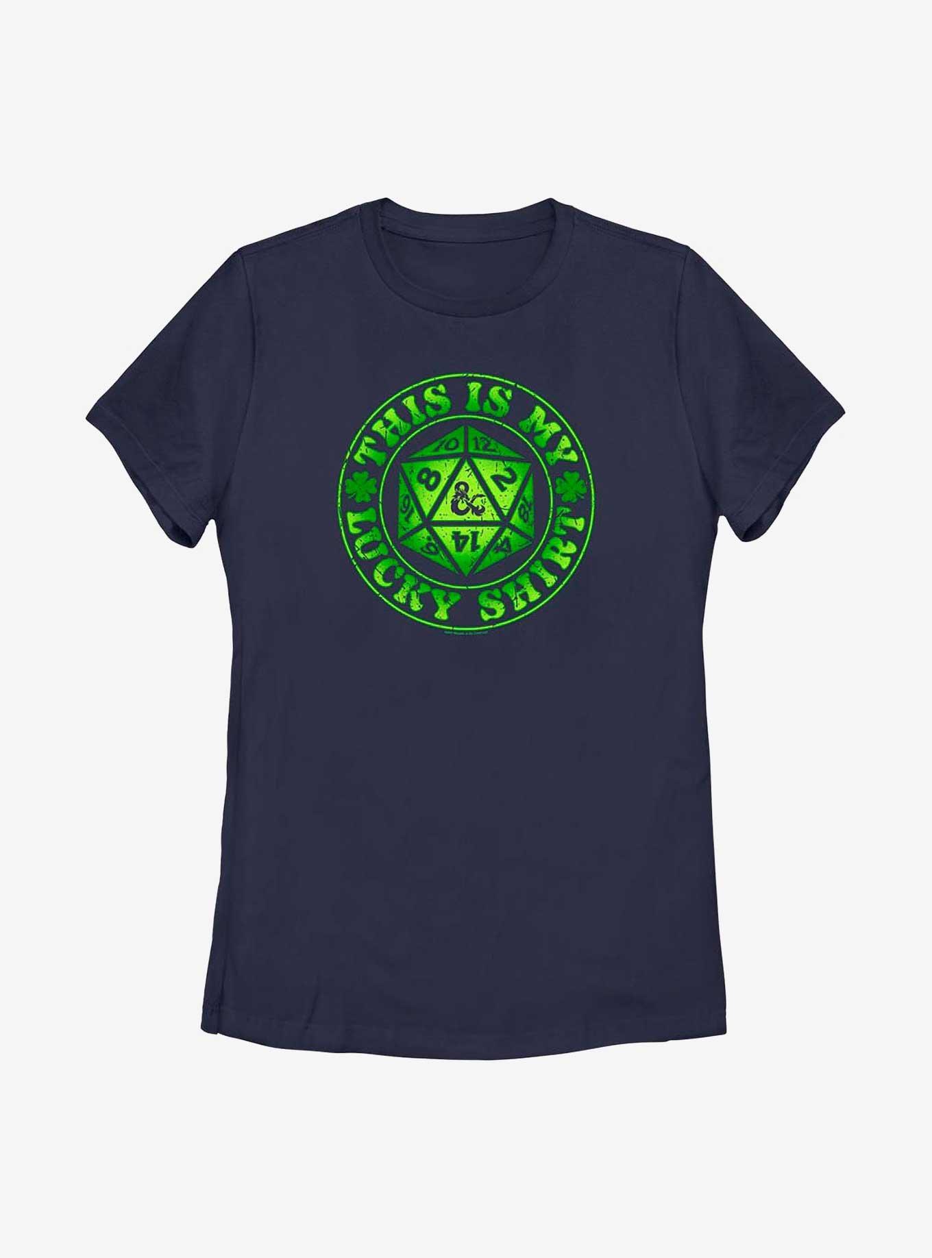 Dungeons & Dragons This Is My Lucky Shirt Womens T-Shirt, NAVY, hi-res