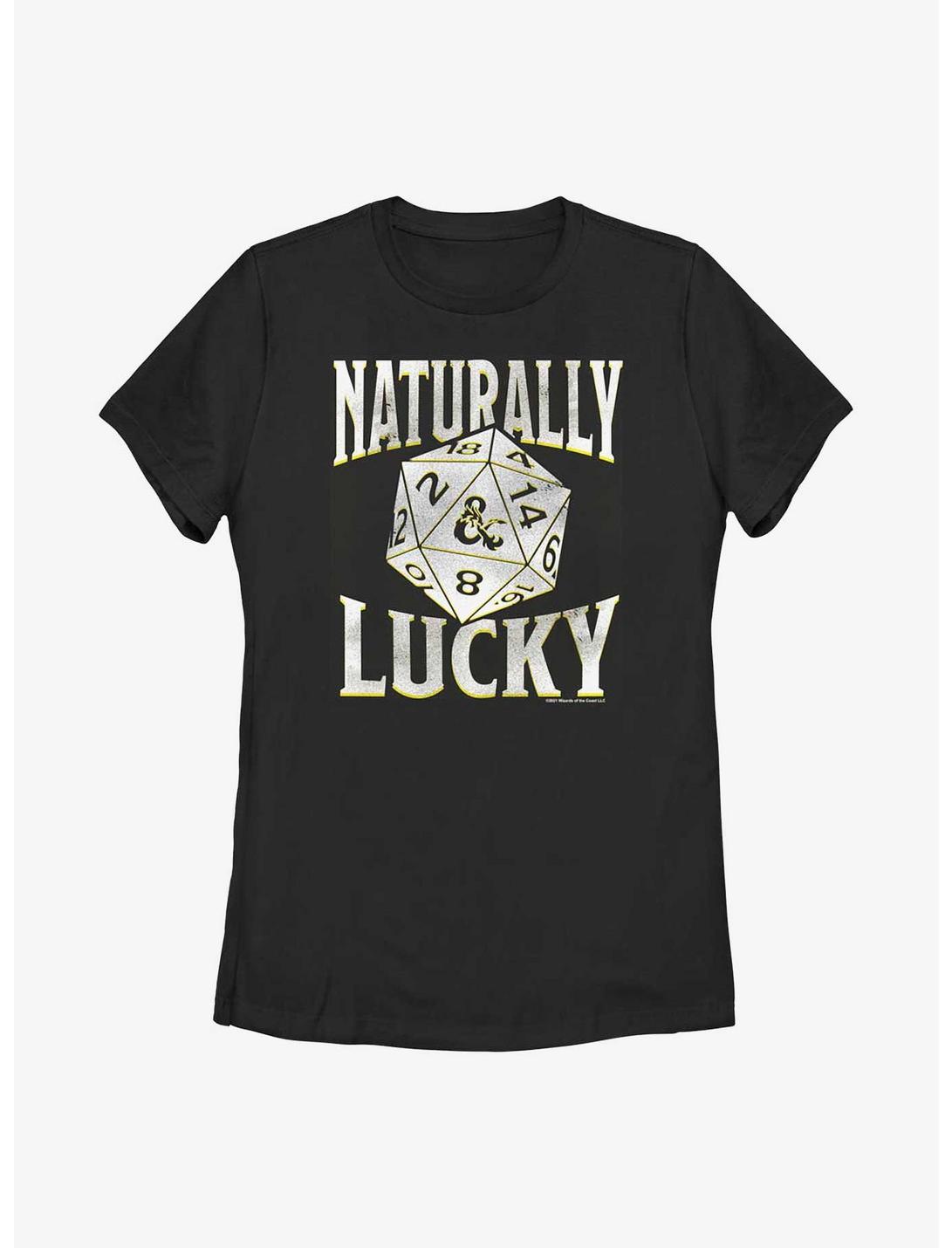 Dungeons & Dragons Naturally Lucky Womens T-Shirt, BLACK, hi-res