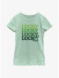 Disney Lilo & Stitch Lucky Stitch Stack Youth Girls T-Shirt, MINT, hi-res