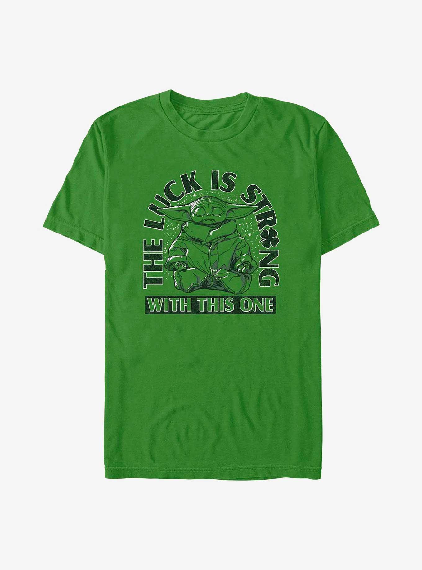 Star Wars The Mandalorian Luck Is Strong T-Shirt, KELLY, hi-res