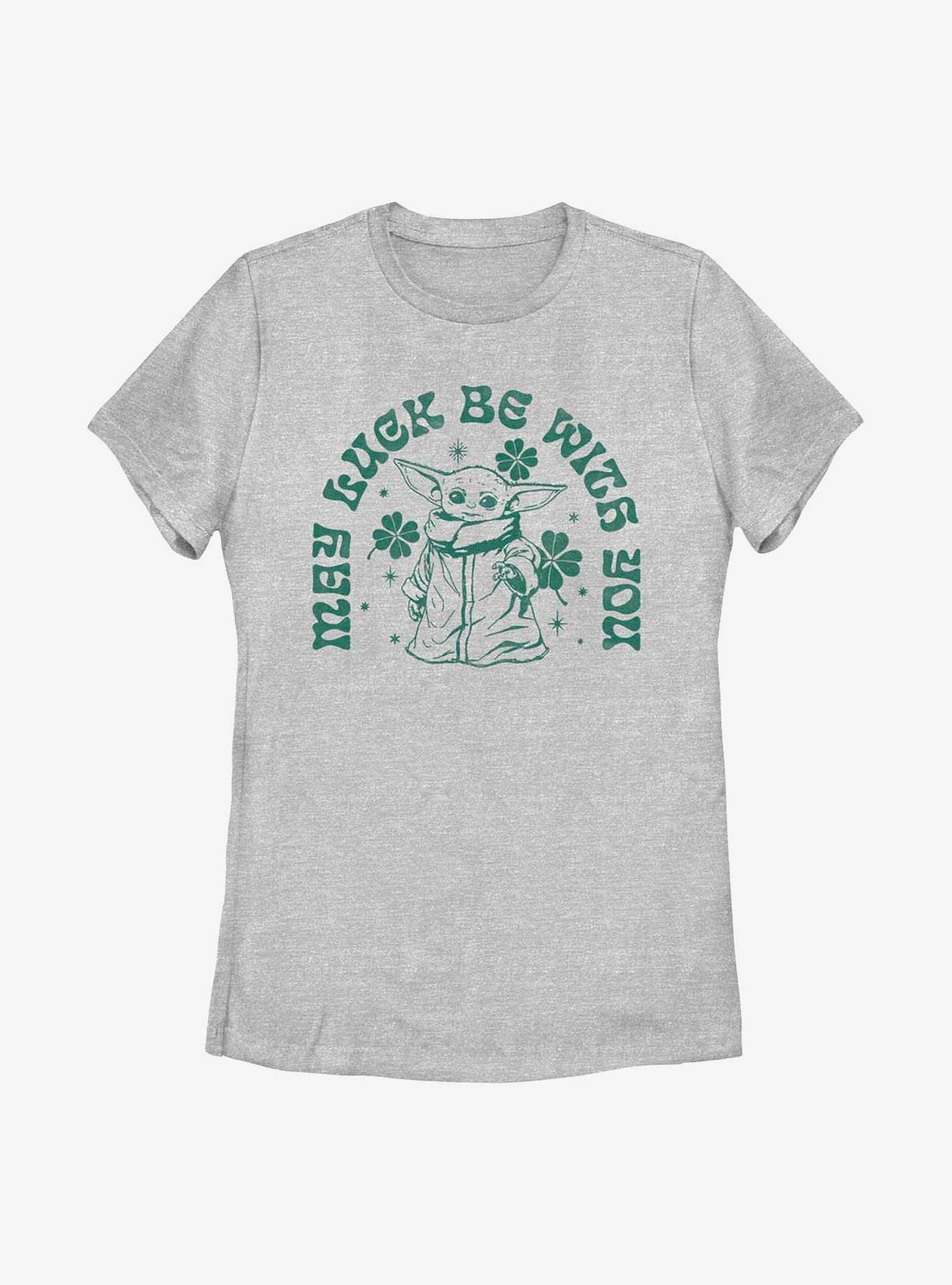 Star Wars The Mandalorian Grogu May Luck Be With You Womens T-Shirt, ATH HTR, hi-res