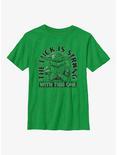 Star Wars The Mandalorian Luck Is Strong Youth T-Shirt, KELLY, hi-res