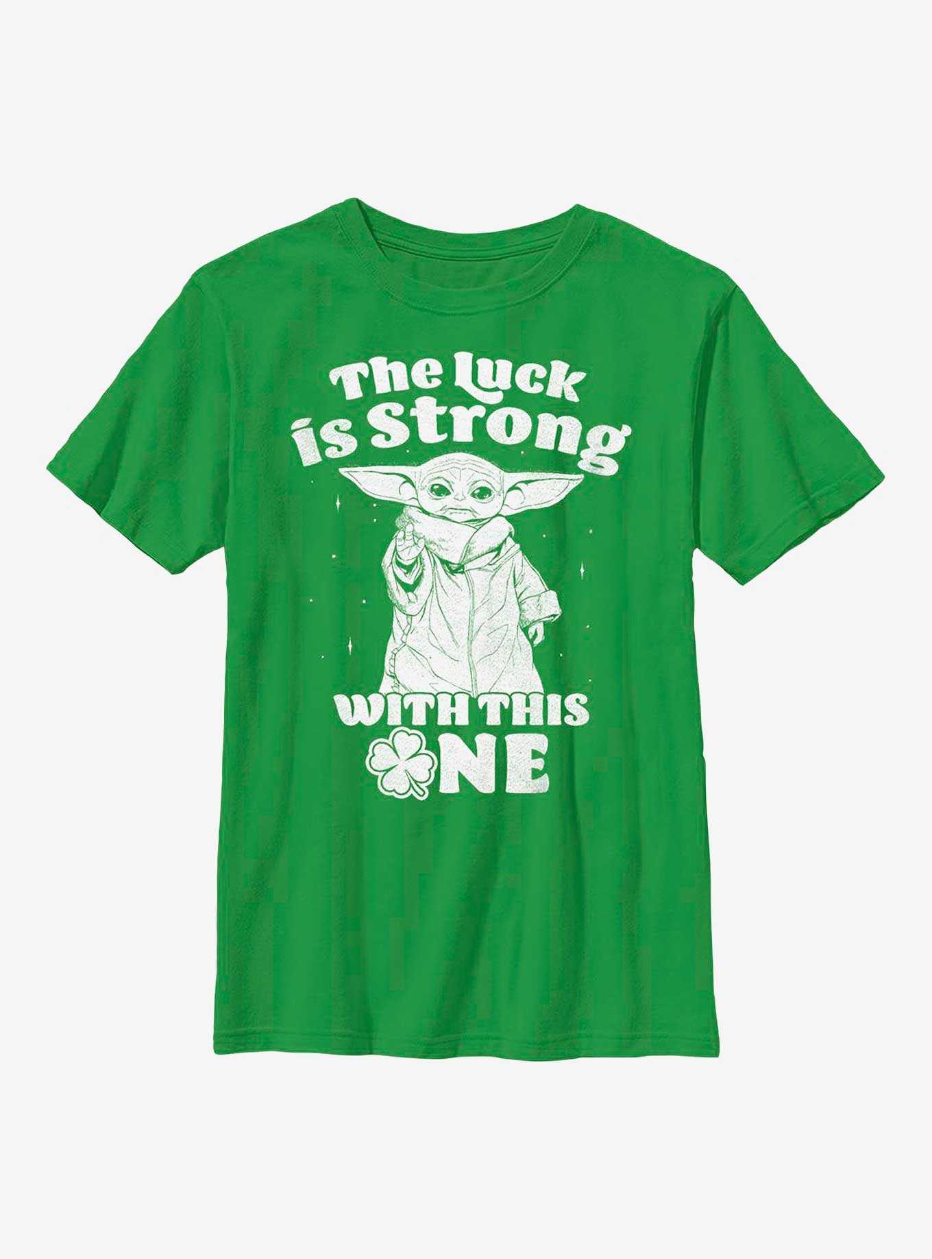 Star Wars The Mandalorian Strong With Luck Youth T-Shirt, , hi-res