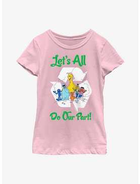 Sesame Street Let's All Do Our Part Youth Girls T-Shirt, , hi-res