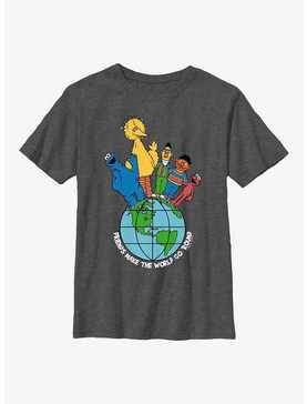 Sesame Street Friends Make The World Youth T-Shirt, , hi-res