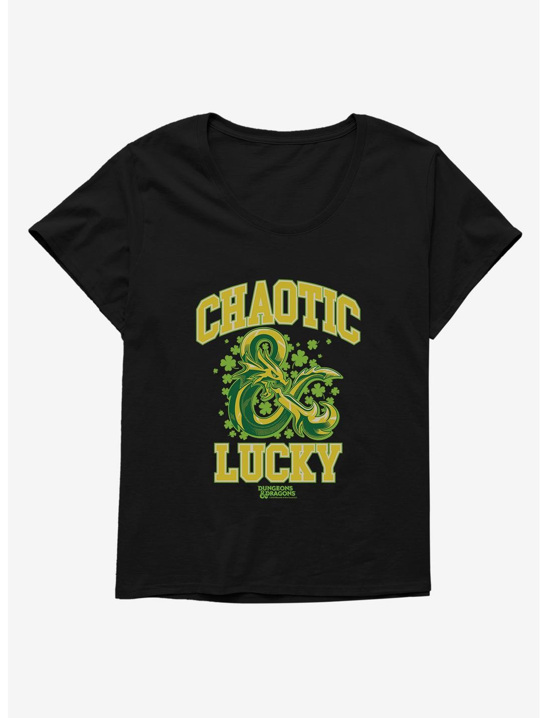 Dungeons & Dragons Chaotic And Lucky Girls T-Shirt Plus Size, BLACK, hi-res