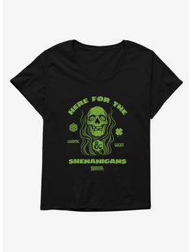 Plus Size Dungeons & Dragons Here For The Shenanigans Skull Girls T-Shirt Plus Size, , hi-res