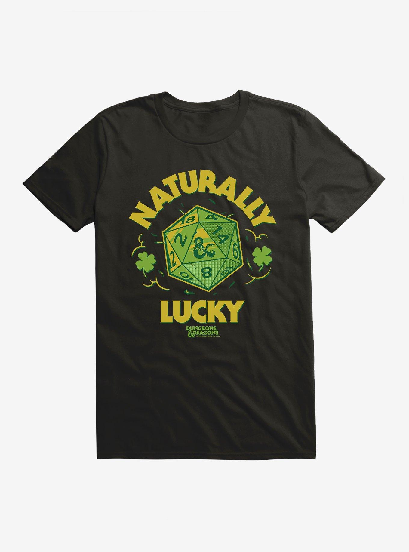 Dungeons & Dragons Naturally Lucky Dice T-Shirt, BLACK, hi-res