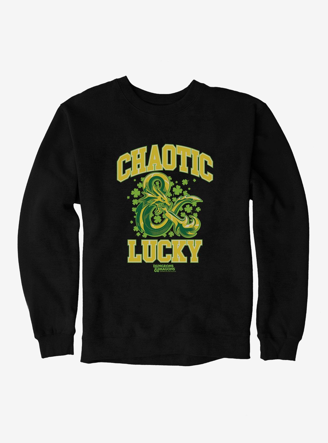 Dungeons & Dragons Chaotic And Lucky Sweatshirt, BLACK, hi-res