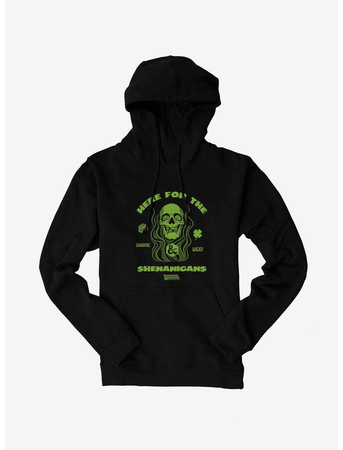 Dungeons & Dragons Here For The Shenanigans Skull Hoodie, BLACK, hi-res