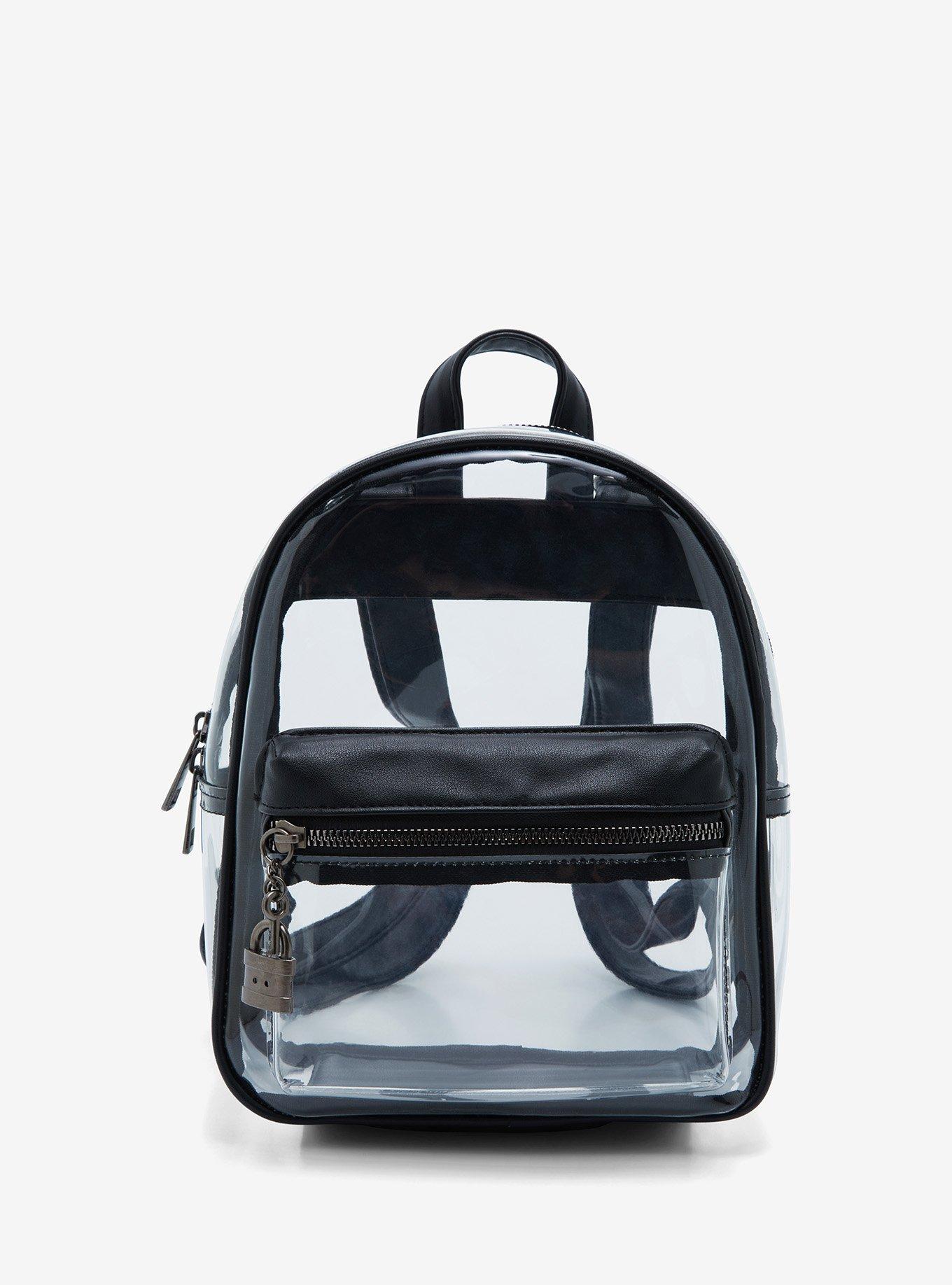 black clear mini backpack