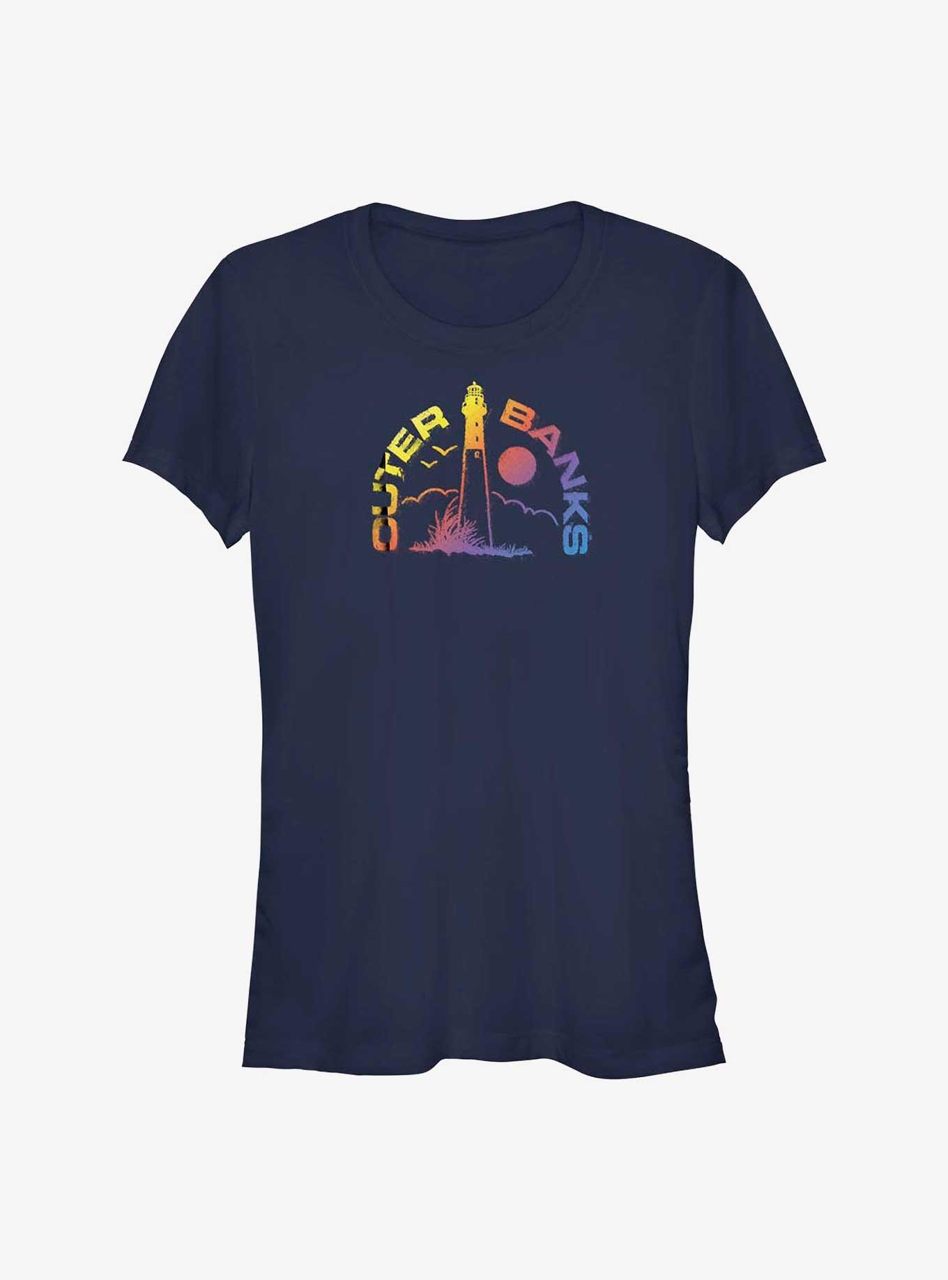 Outer Banks Lighthouse Girls T-Shirt, NAVY, hi-res