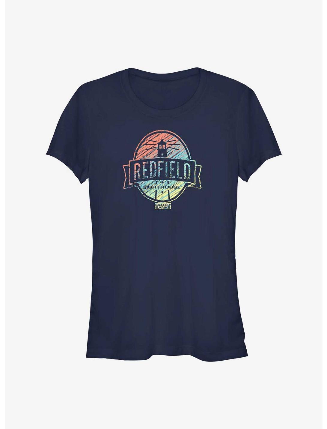 Outer Banks Redfield Lighthouse Girls T-Shirt, NAVY, hi-res