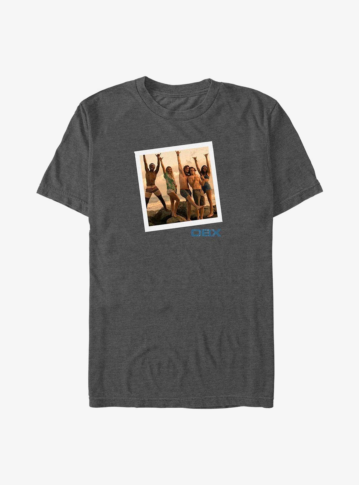 Outer Banks Group Beach Photo T-Shirt, CHAR HTR, hi-res