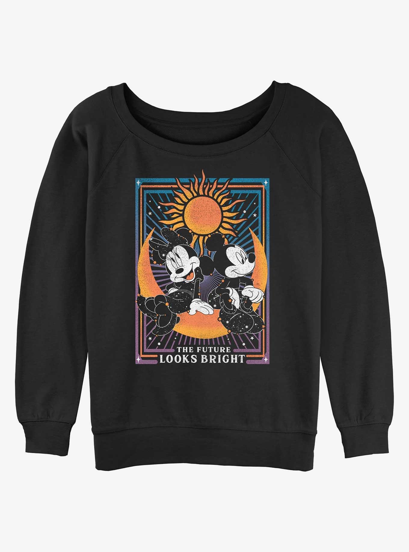 Disney Mickey Mouse & Minnie Mouse The Future Looks Bright Astrology Girls Sweatshirt, BLACK, hi-res