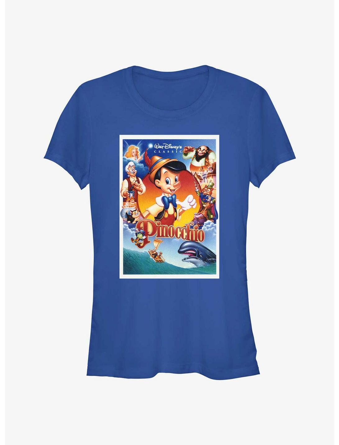 Disney Pinocchio Classic Movie Cover Girls T-Shirt, ROYAL, hi-res