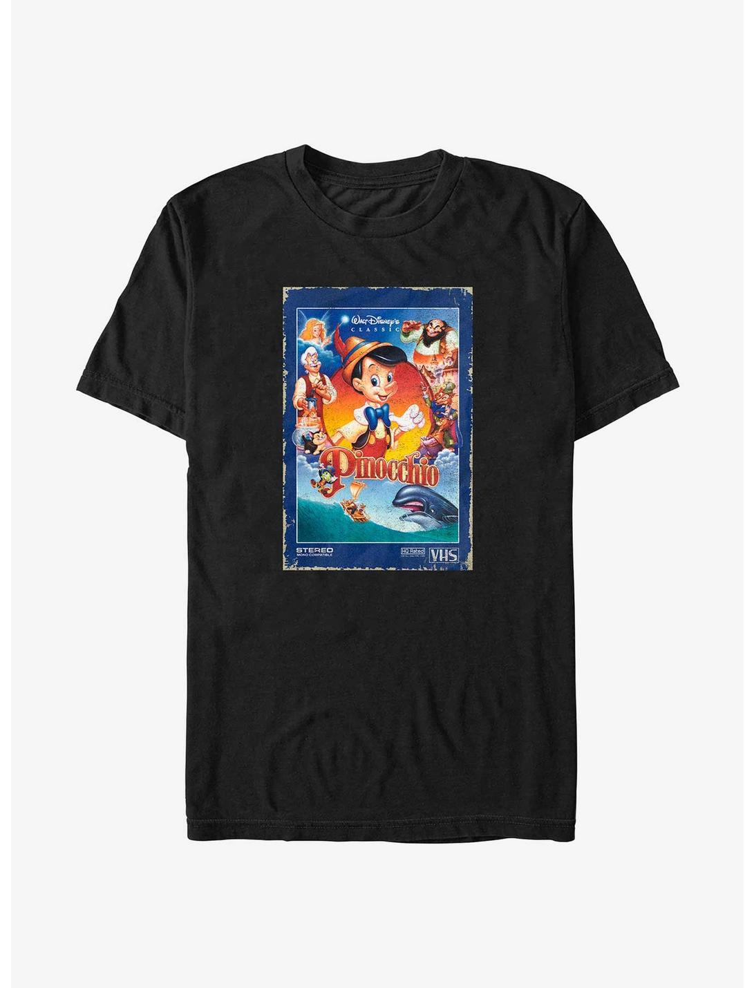 Disney Pinocchio VHS Cover T-Shirt, BLACK, hi-res
