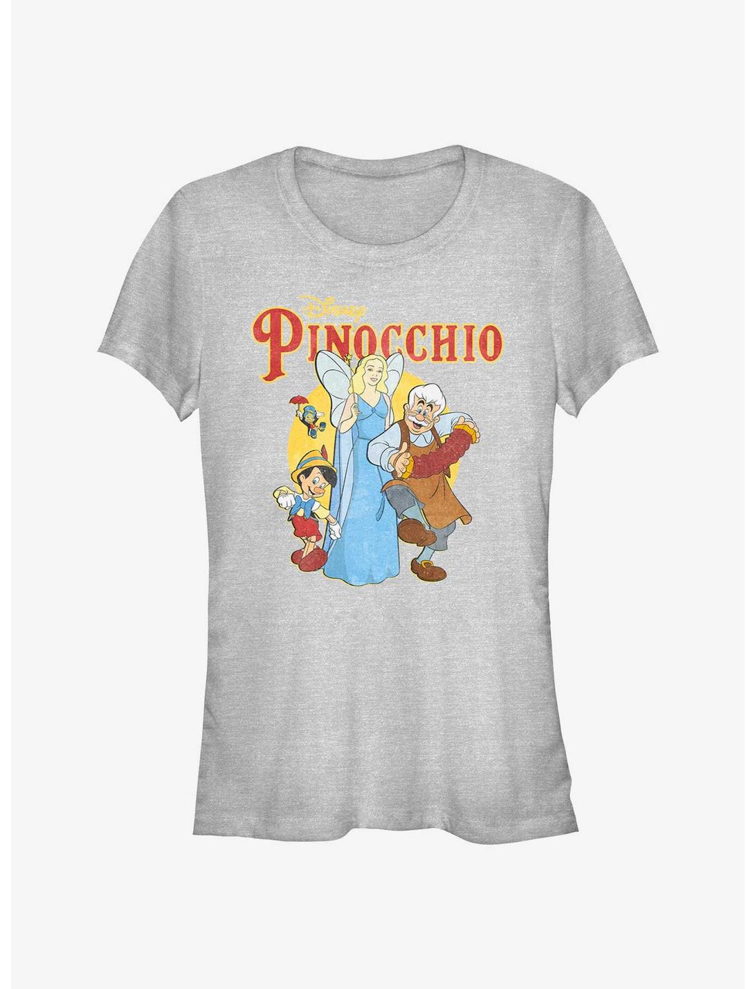 Disney Pinocchio Vintage Fade Girls T-Shirt, ATH HTR, hi-res