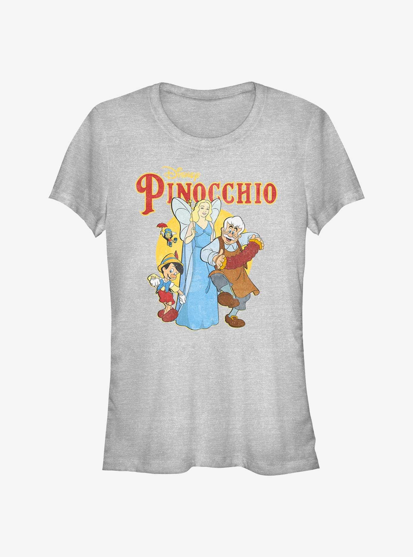 Disney Pinocchio Vintage Fade Girls T-Shirt, ATH HTR, hi-res