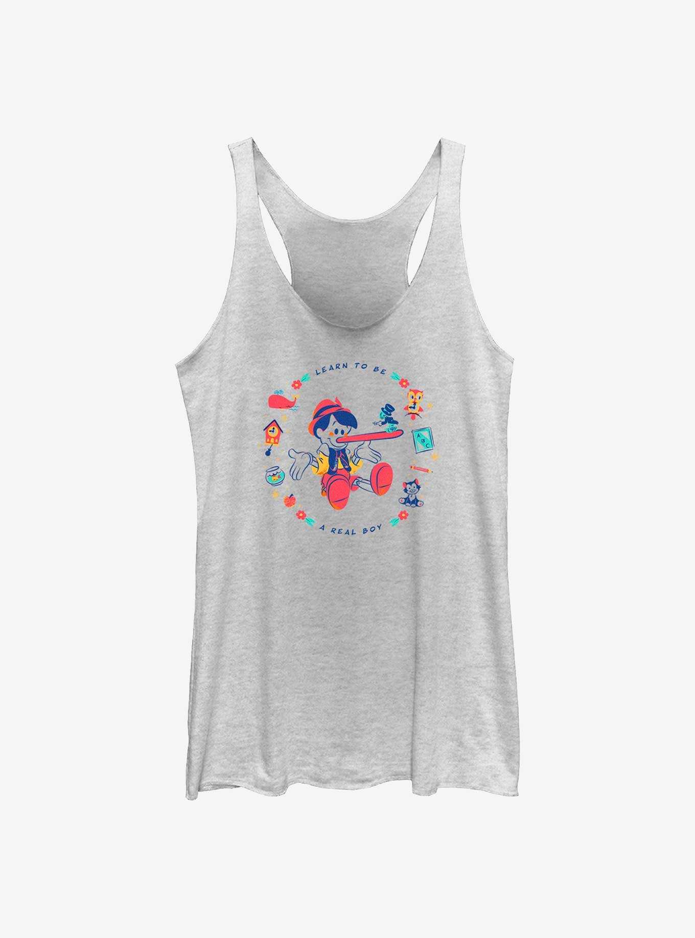 Disney Pinocchio Learn To Be A Real Boy Girls Raw Edge Tank, , hi-res