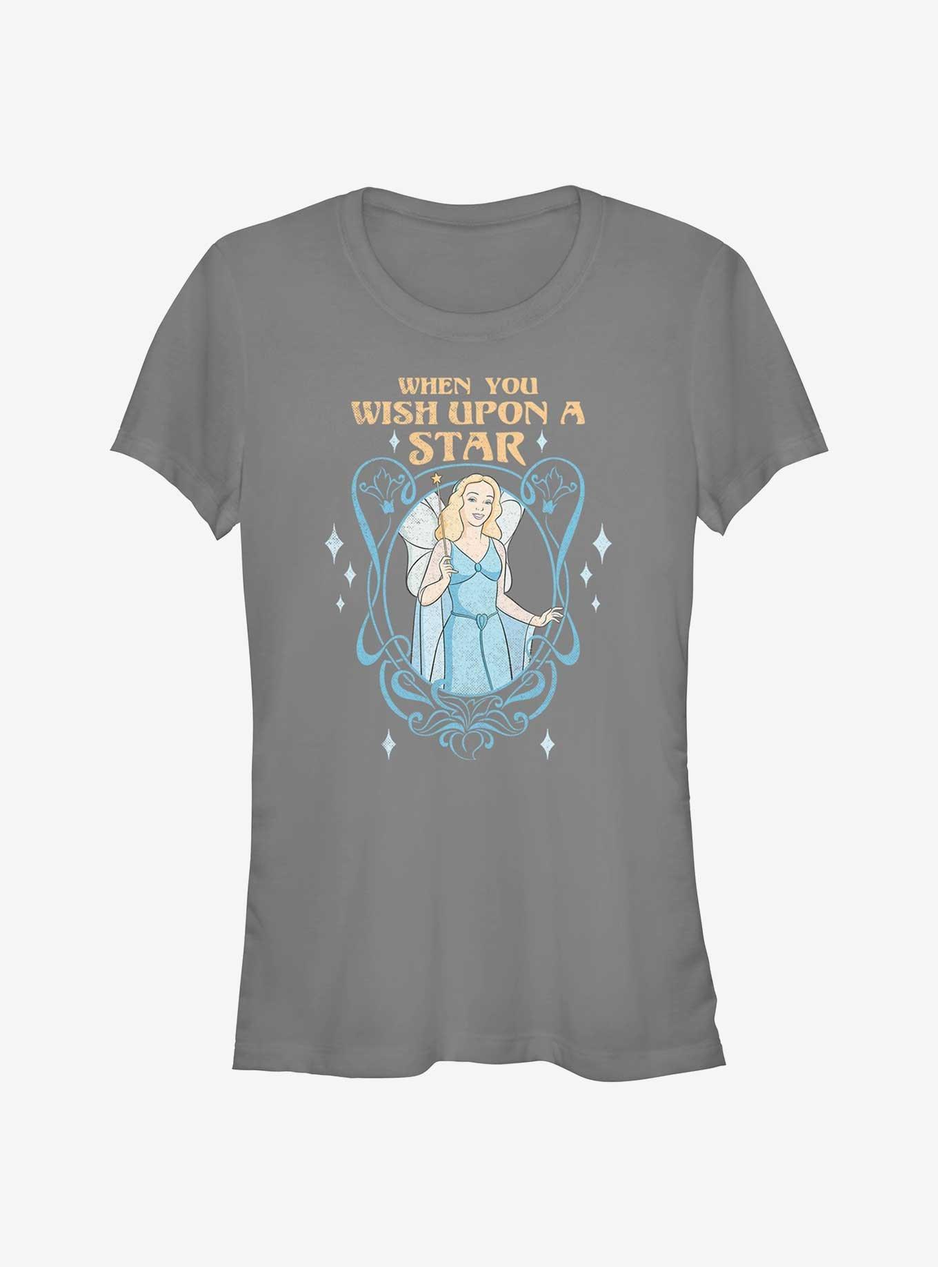 Disney Pinocchio When You Wish Upon A Star Fairy Girls T-Shirt, CHARCOAL, hi-res