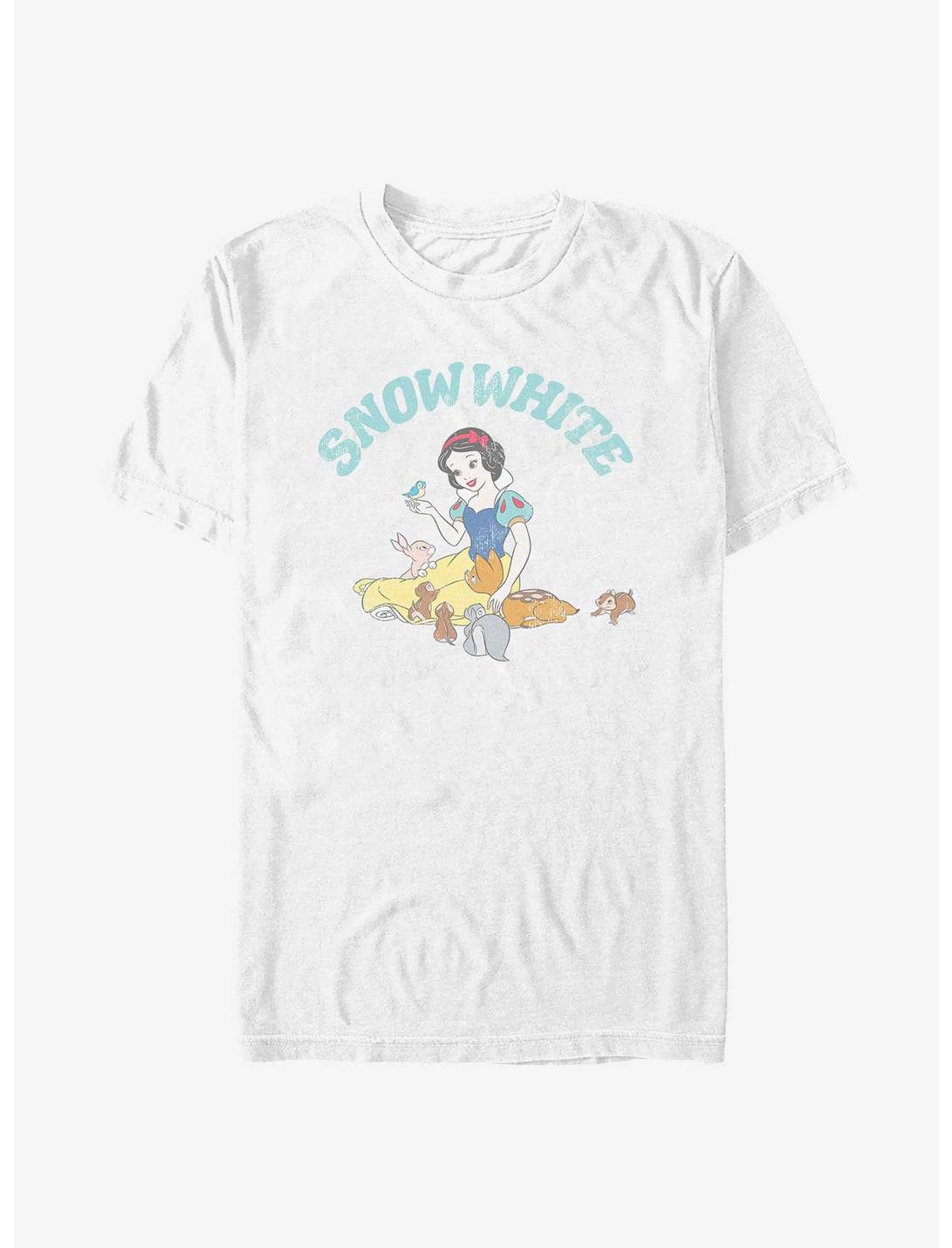 Disney Snow White And Woodland Animals T-Shirt, WHITE, hi-res
