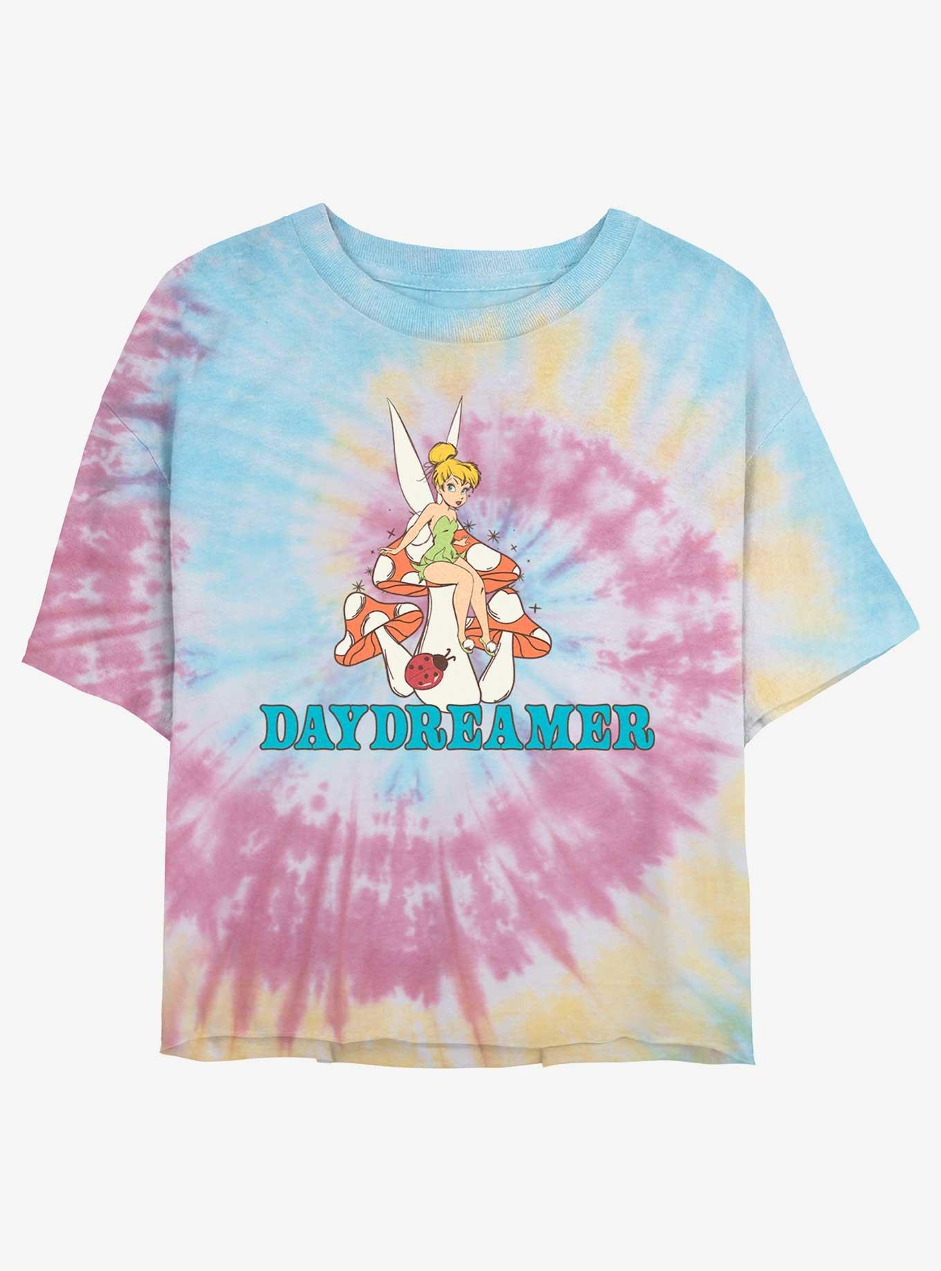 Disney Tinker Bell Daydreamer Tie-Dye Girls Crop T-Shirt, BLUPNKLY, hi-res