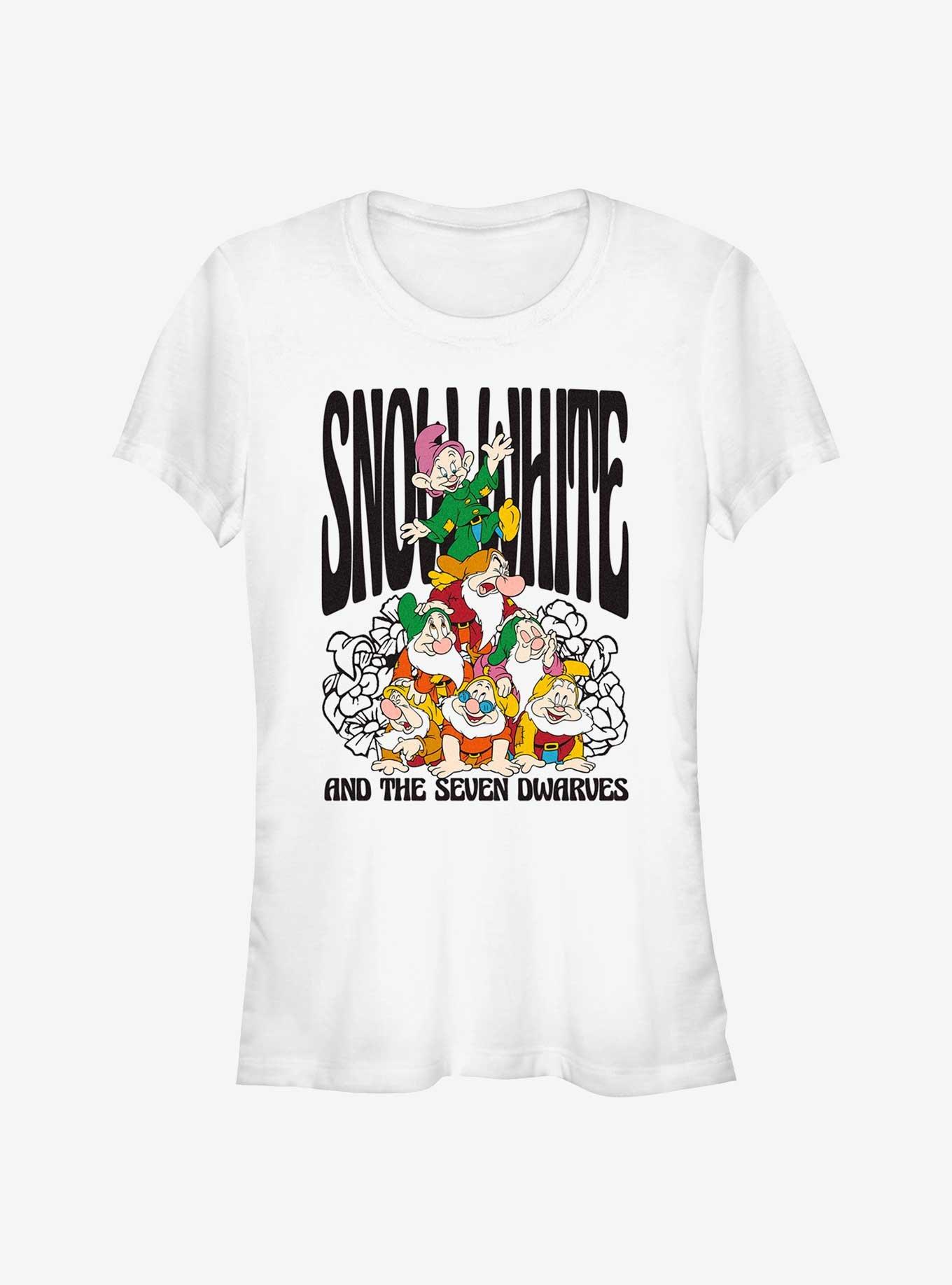 Disney Snow White And The Seven Dwarves Stack Girls T-Shirt, WHITE, hi-res