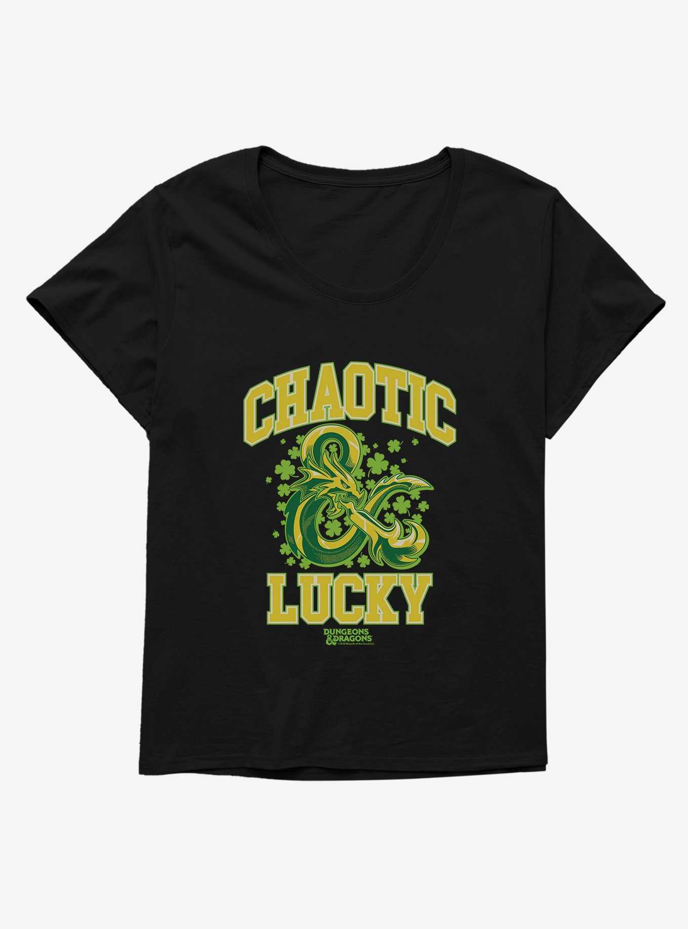Dungeons & Dragons Chaotic And Lucky Womens T-Shirt Plus Size, , hi-res