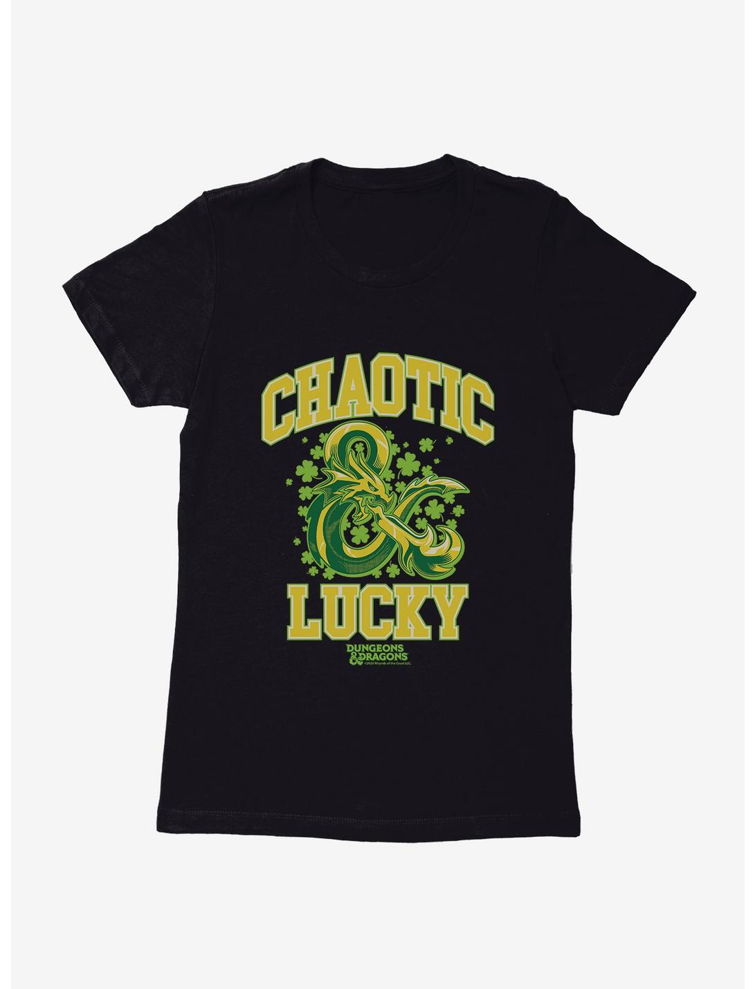 Dungeons & Dragons Chaotic And Lucky Womens T-Shirt, BLACK, hi-res