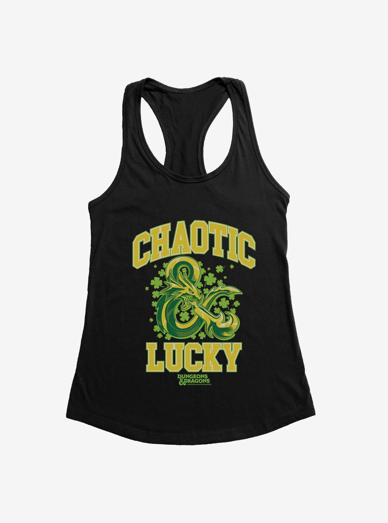 Dungeons & Dragons Chaotic And Lucky Womens Tank Top, BLACK, hi-res