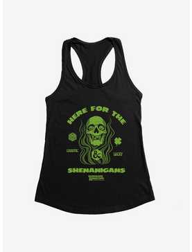 Dungeons & Dragons Here For The Shenanigans Skull Womens Tank Top, , hi-res