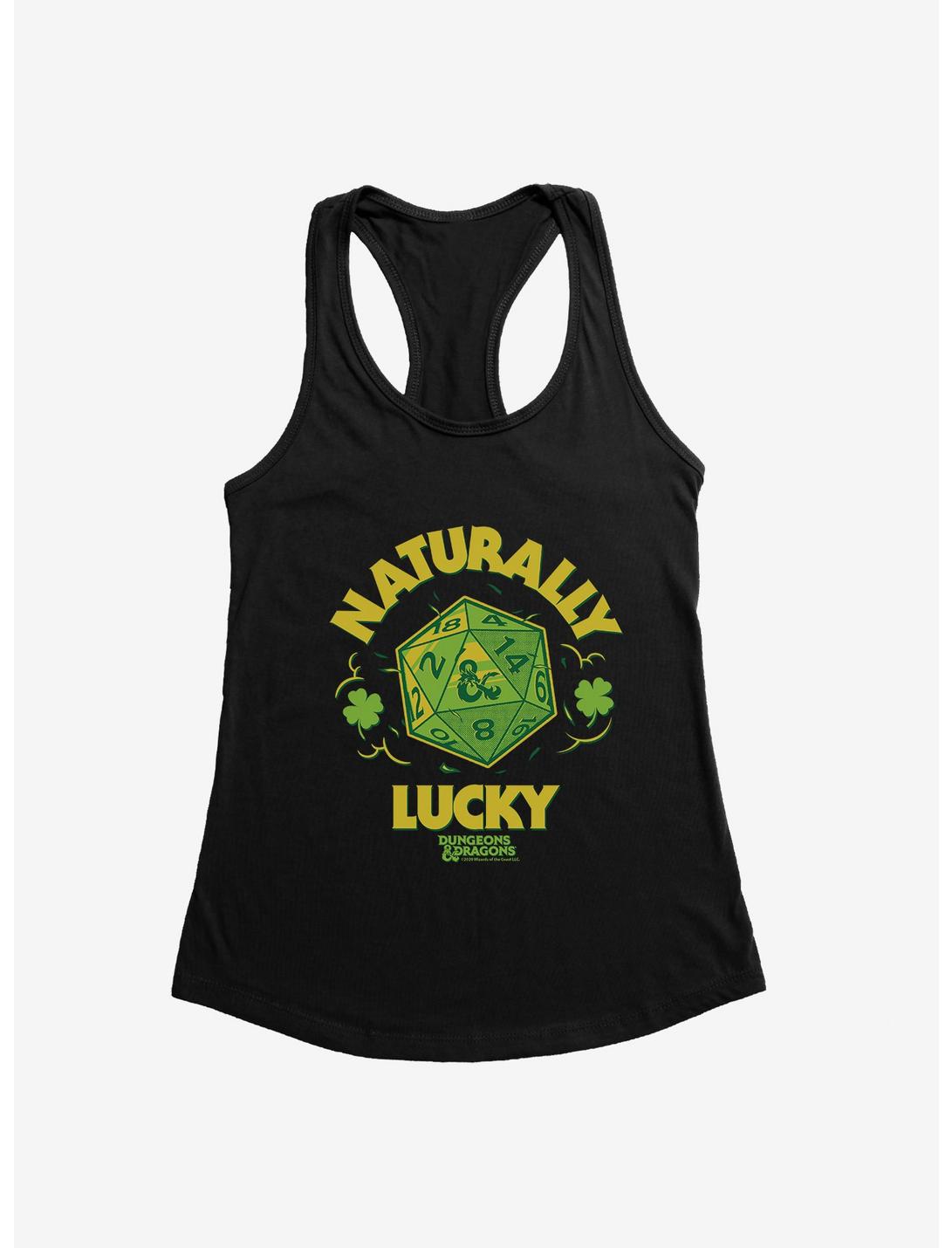 Dungeons & Dragons Naturally Lucky Dice Womens Tank Top, BLACK, hi-res