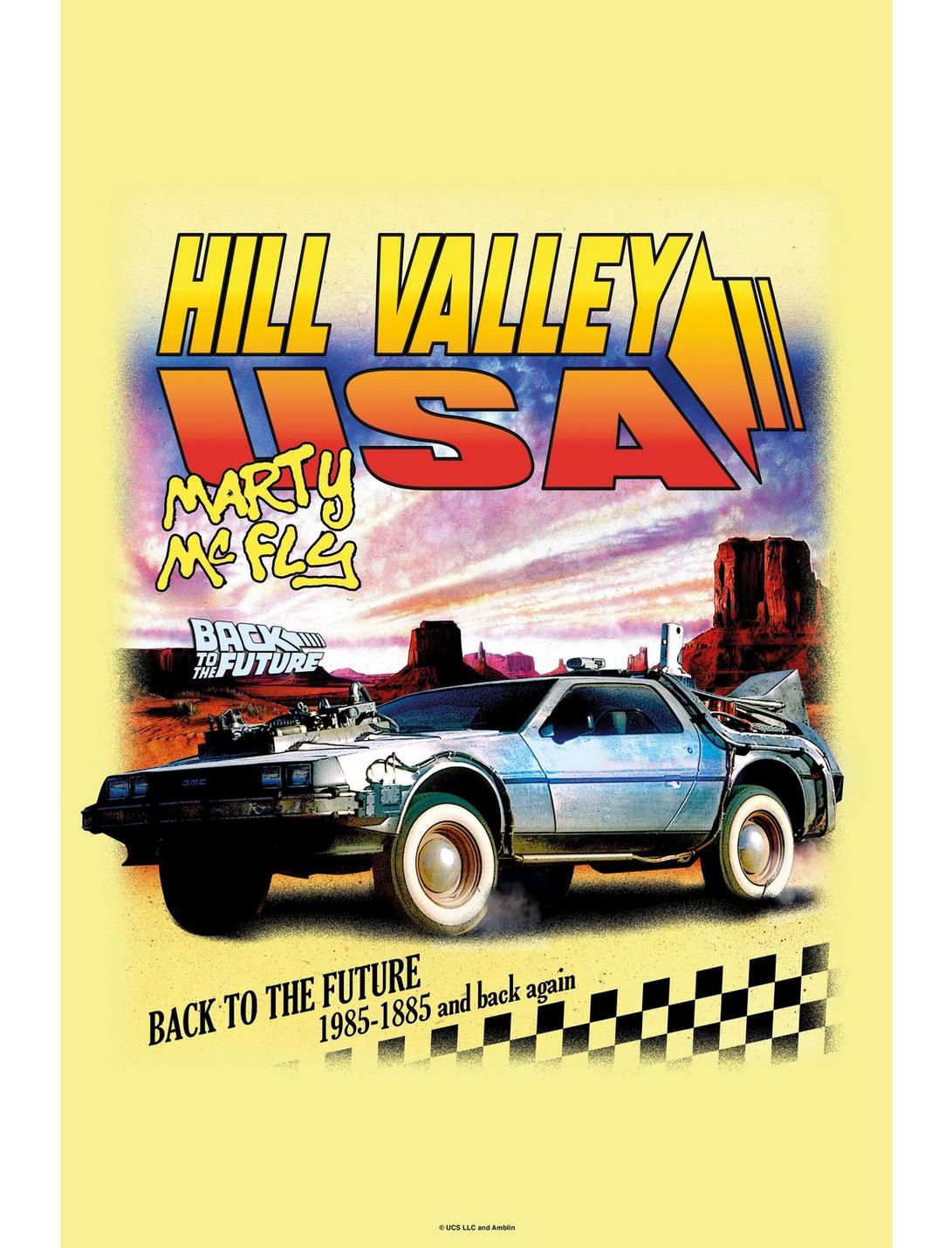 Back To The Future Hill Valley USA Marty McFly Poster , WHITE, hi-res