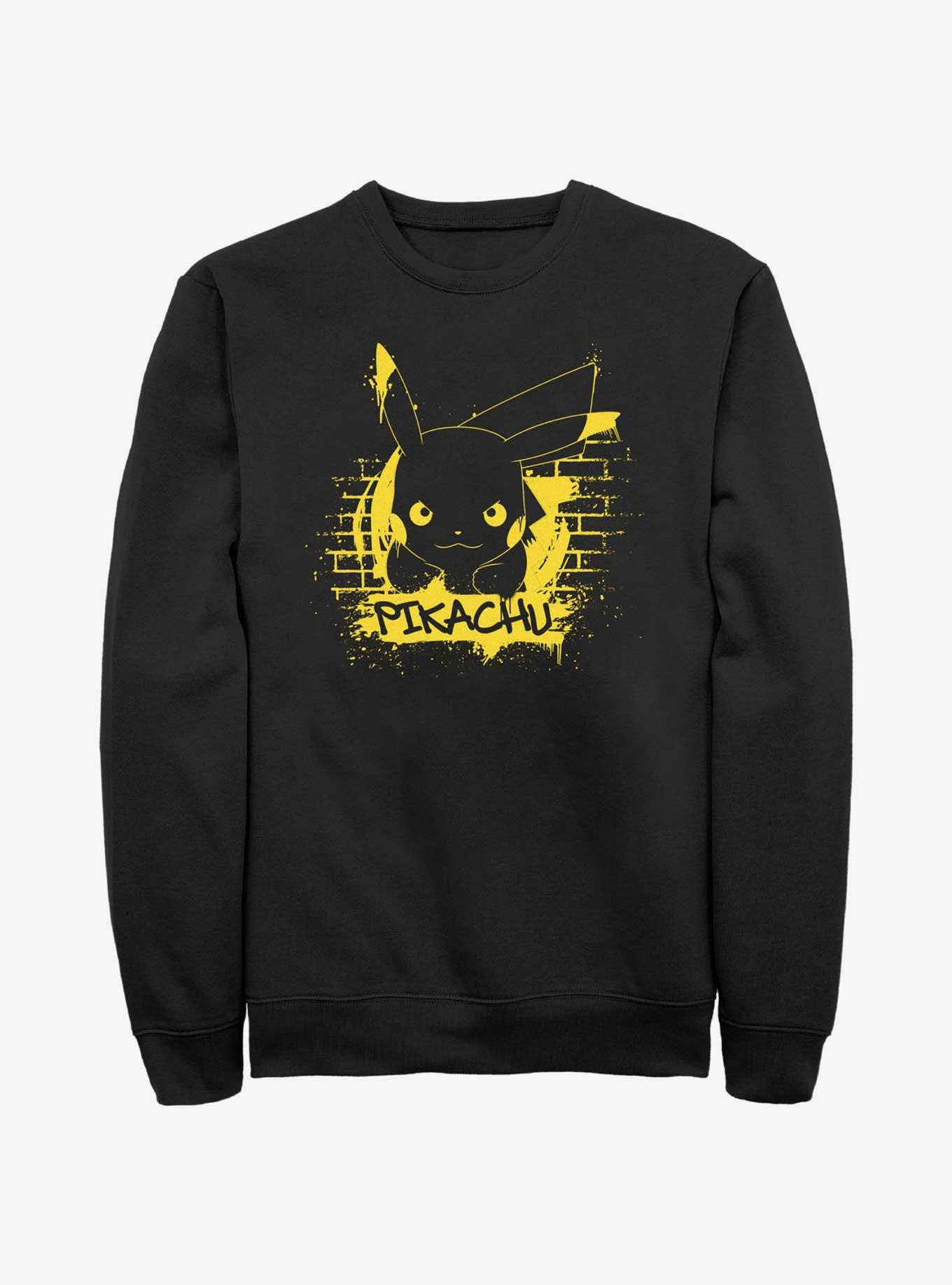 Pokemon Pikachu Graffiti Sweatshirt, BLACK, hi-res