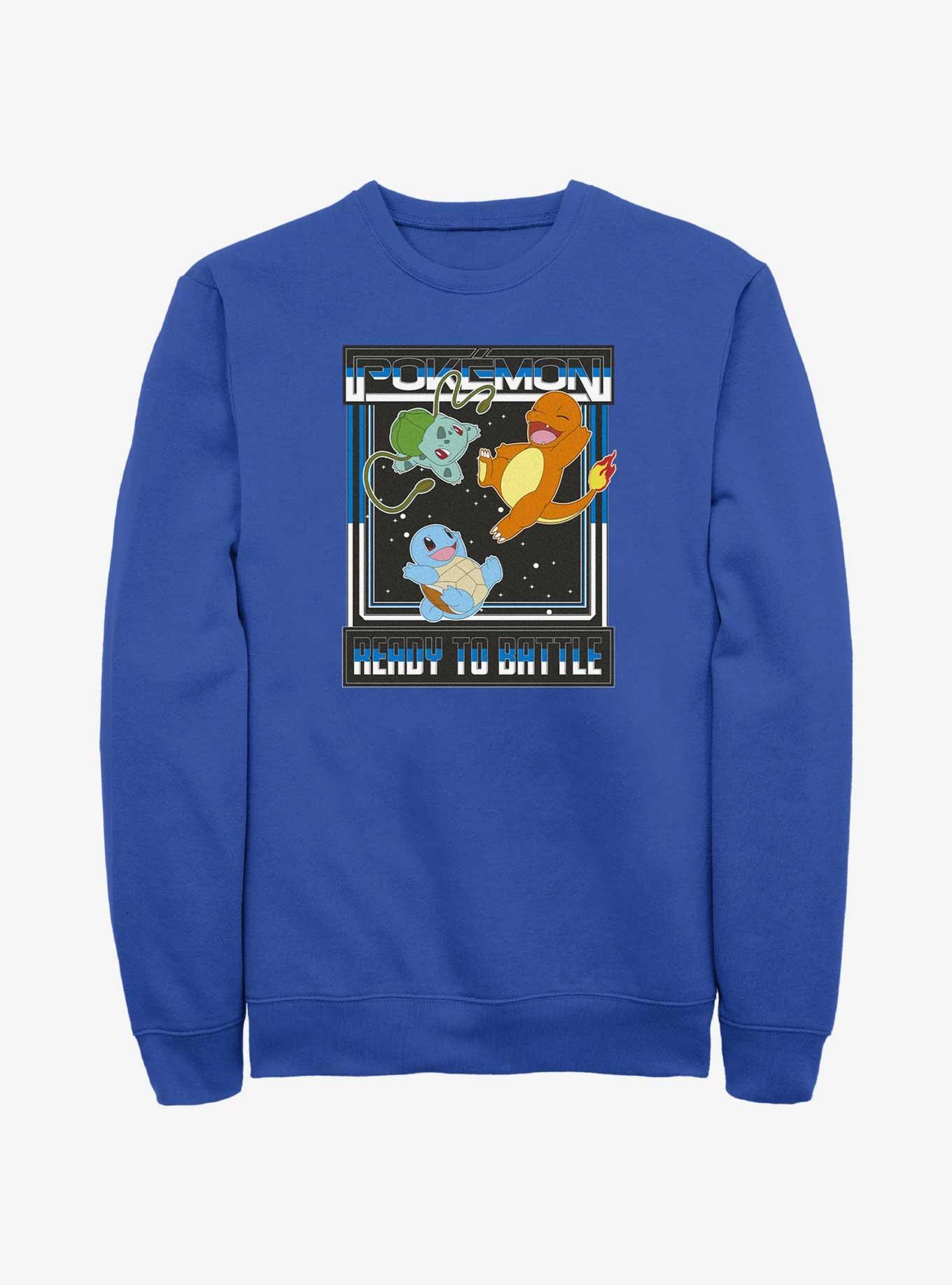 Pokemon Ready To Battle Squirtle, Bulbasaur, and Charmander Sweatshirt, , hi-res