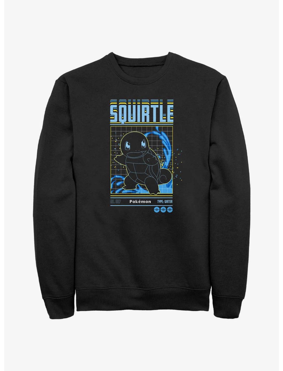 Pokemon Squirtle Grid Sweatshirt, BLACK, hi-res