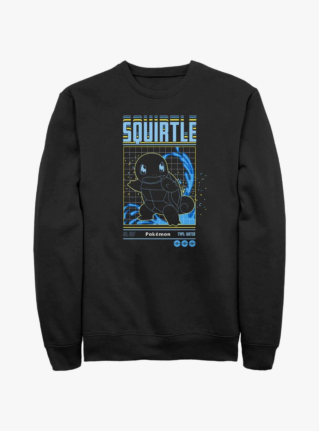 Pokemon Squirtle Grid Sweatshirt, BLACK, hi-res